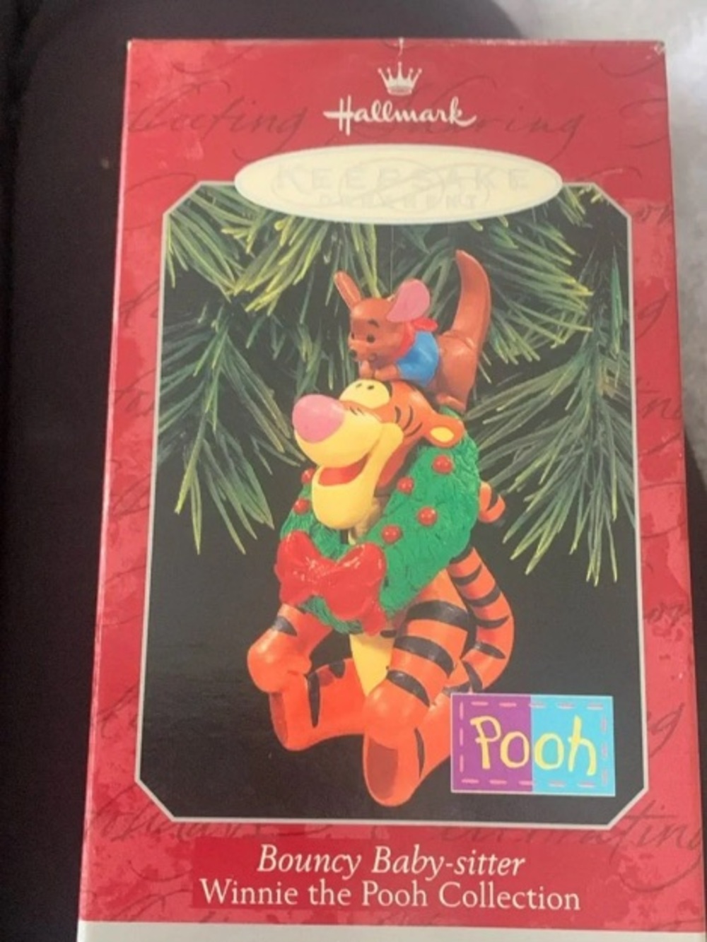 Hallmark Winnie the Pooh Tigger & Roo Holiday Ornament - Orange & Green
